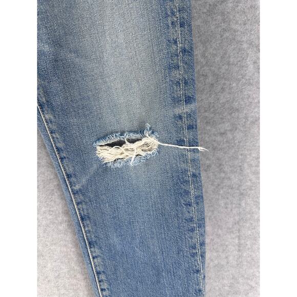 AG Women's sz 26R Ex- Boyfriend Slim Slouchy Slim Distressed Jeans Cotton Ankle - Picture 11 of 13